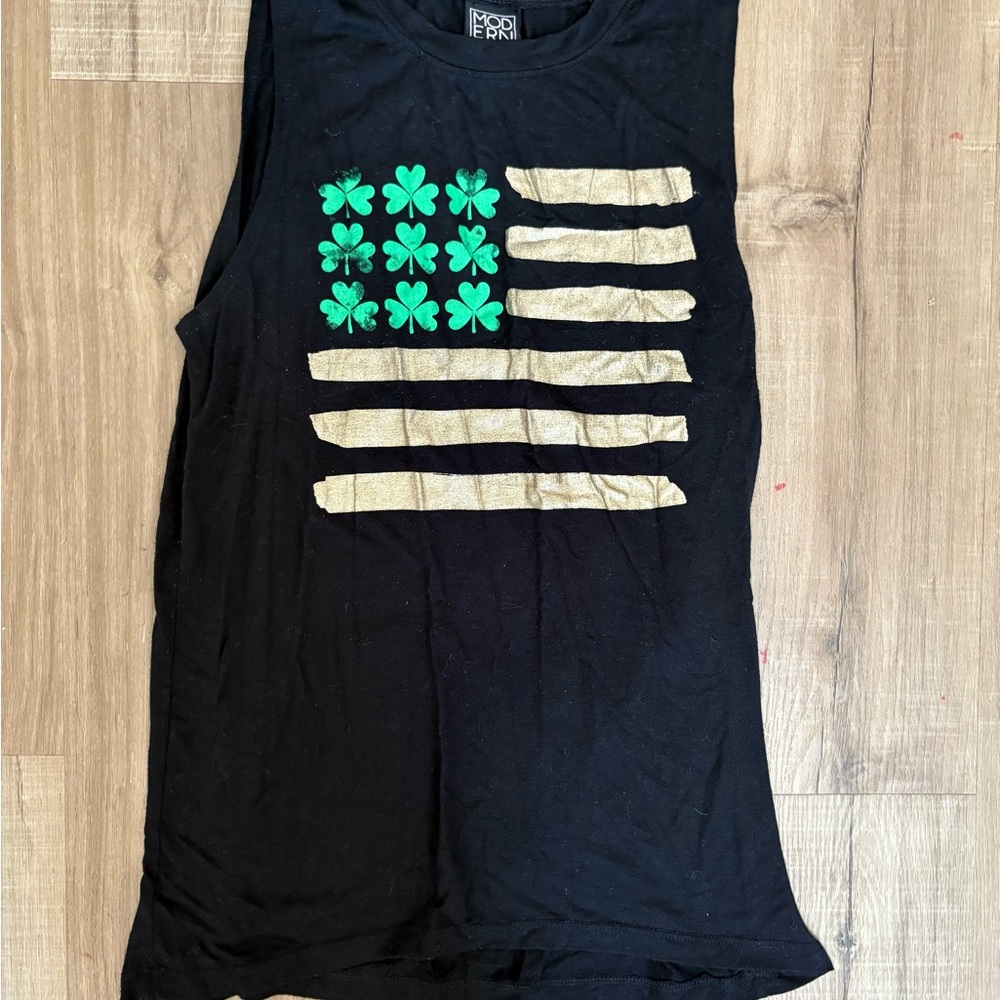 Black and Green Women's Top